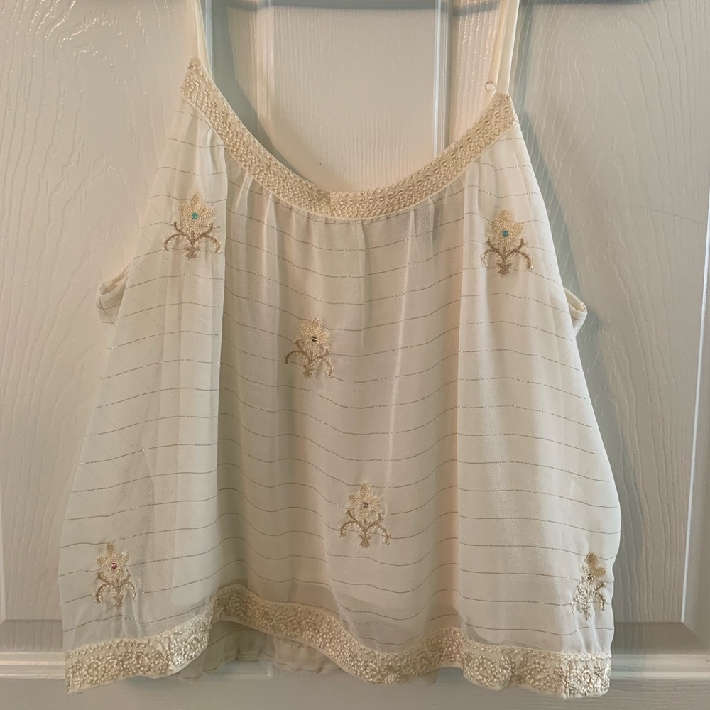 Cream white tank top